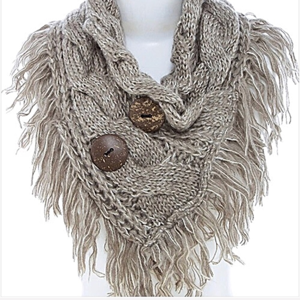 Soft Warm Cozy Knit Neck Warmer Scarf Mocha - Picture 6 of 8